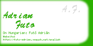 adrian futo business card
